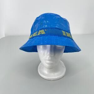 IKEA KNORVA Bucket Hat Blue & Yellow One Size Unisex Streetwear Cap